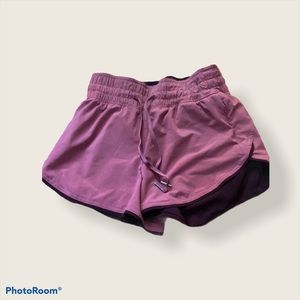 pink and maroon reversible lululemon shorts